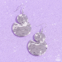 Monochromatic Charisma - Silver Earrings Paparazzi