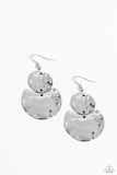 Monochromatic Charisma - Silver Earrings Paparazzi