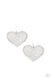 Fairest in the Land - Silver Heart Earrings Paparazzi