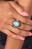 Rural Rapids - Copper & Turquoise Ring Paparazzi