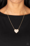 Spellbinding Sweetheart - Gold Heart Necklace Paparazzi