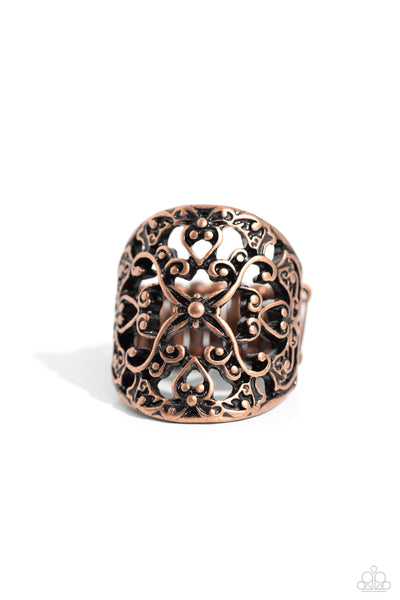 Transfixed Treasure - Copper Ring Paparazzi