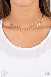 Champagne Catwalk - Gold Choker Necklace Paparazzi (#699)