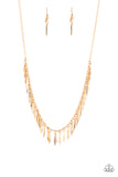 Striking Sheen - Gold Necklace Paparazzi