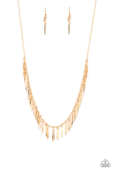 Striking Sheen - Gold Necklace Paparazzi