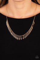 Striking Sheen - Gold Necklace Paparazzi