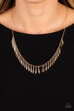 Striking Sheen - Gold Necklace Paparazzi