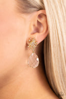 Stellar Shooting Star - Gold Earrings Paparazzi