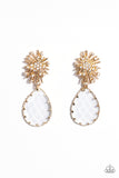 Stellar Shooting Star - Gold Earrings Paparazzi