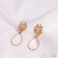 Stellar Shooting Star - Gold Earrings Paparazzi