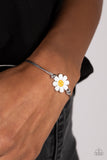 DAISY Little Thing - Silver Floral Bracelet Paparazzi