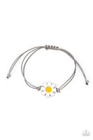 DAISY Little Thing - Silver Floral Bracelet Paparazzi