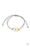 DAISY Little Thing - Silver Floral Bracelet Paparazzi