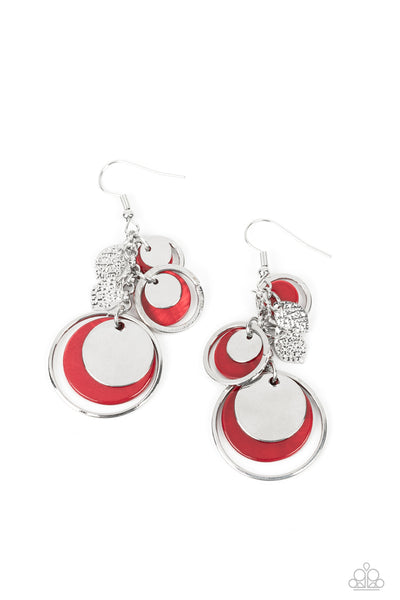 Saved by the SHELL - Red Earrings Paprazzi