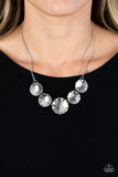 Swanky Shimmer - White Necklace Paparazzi
