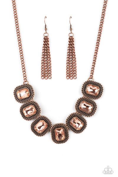 Iced Iron - Copper Necklace Paparazzi