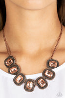 Iced Iron - Copper Necklace Paparazzi