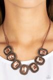 Iced Iron - Copper Necklace Paparazzi