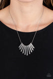 Leading MANE - Silver Necklace Paparazzi (#859)