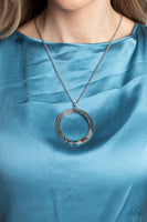 Encrusted Elegance - Silver Necklace Paparazzi