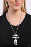 Monochromatic Model - Silver Necklace Paparazzi