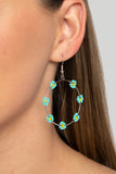 Dainty Daisies - Blue Floral Earrings Paparazzi