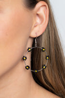 Dainty Daisies - Black Earrings Paparazzi