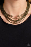 Cascading Chains - Brass Necklace Paparazzi