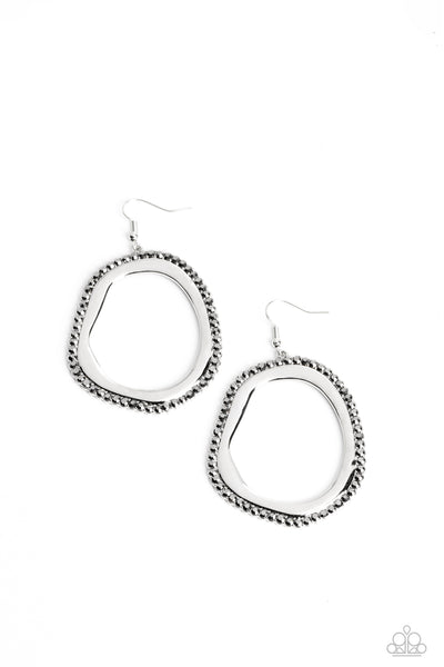 Scintillating Shareholder - Silver Earrings Paparazzi