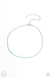 Neon Lights - Blue Choker Necklace Paparazzi