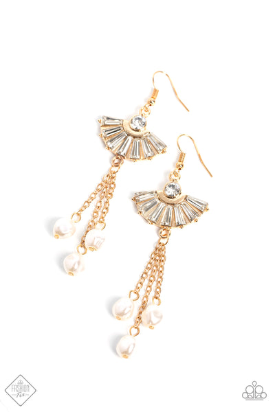 London Season Lure - Gold Earrings Paparazzi