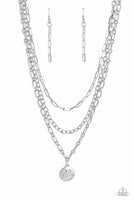 Winking Wanderer - Silver Necklace Paparazzi