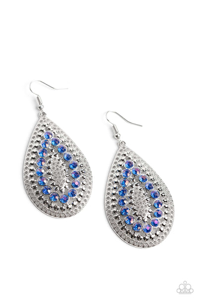 Spirited Socialite - Blue Earrings Paparazzi