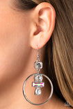 Geometric Glam - White Earrings Paparazzi (#330)