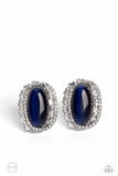 Shimmery Statement - Blue Earrings Paparazzi