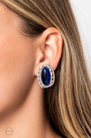 Shimmery Statement - Blue Earrings Paparazzi