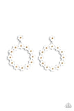 Daisy Meadows - White Daisy Earrings Paparazzi