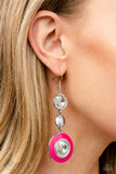 Dame Disposition - Pink Earrings Paparazzi