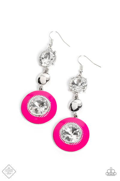 Dame Disposition - Pink Earrings Paparazzi