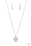 Romantic Retreat - White Heart Necklace Paparazzi