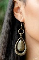 Forged Flare - Brass Earrings Paparazzi