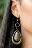 Forged Flare - Brass Earrings Paparazzi