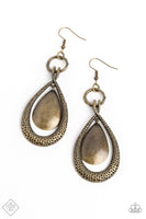 Forged Flare - Brass Earrings Paparazzi