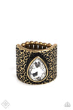 Singed Shape - Brass Ring Paparazzi