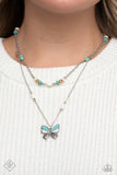 Free-Spirited Flutter - Blue Butterfly Necklace Paparazzi