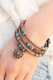 Badlands Bunch - Copper  & Turquoise Bracelet Paparazzi (#330)