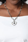 Refulgent Romance - Multi-Colored Heart Necklace