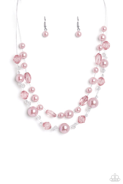 Parisian Pearls - Pink Necklace Paparazzi