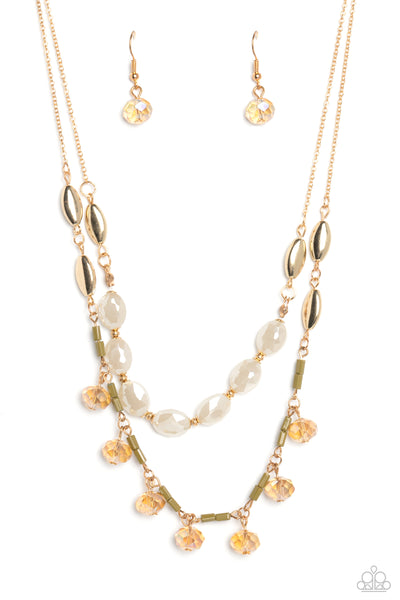 Sheen Season - Gold Necklace Paparazzi (#860)