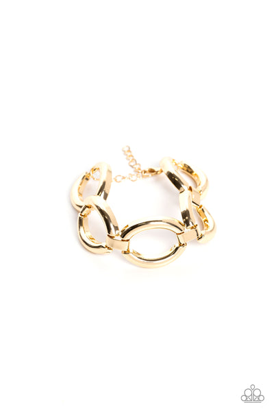 Constructed Chic - Gold Bracelet Paparazzi